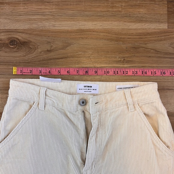 Cotton On Men's Light Tan Corduroy Pants Size 6 - Picture 7 of 9